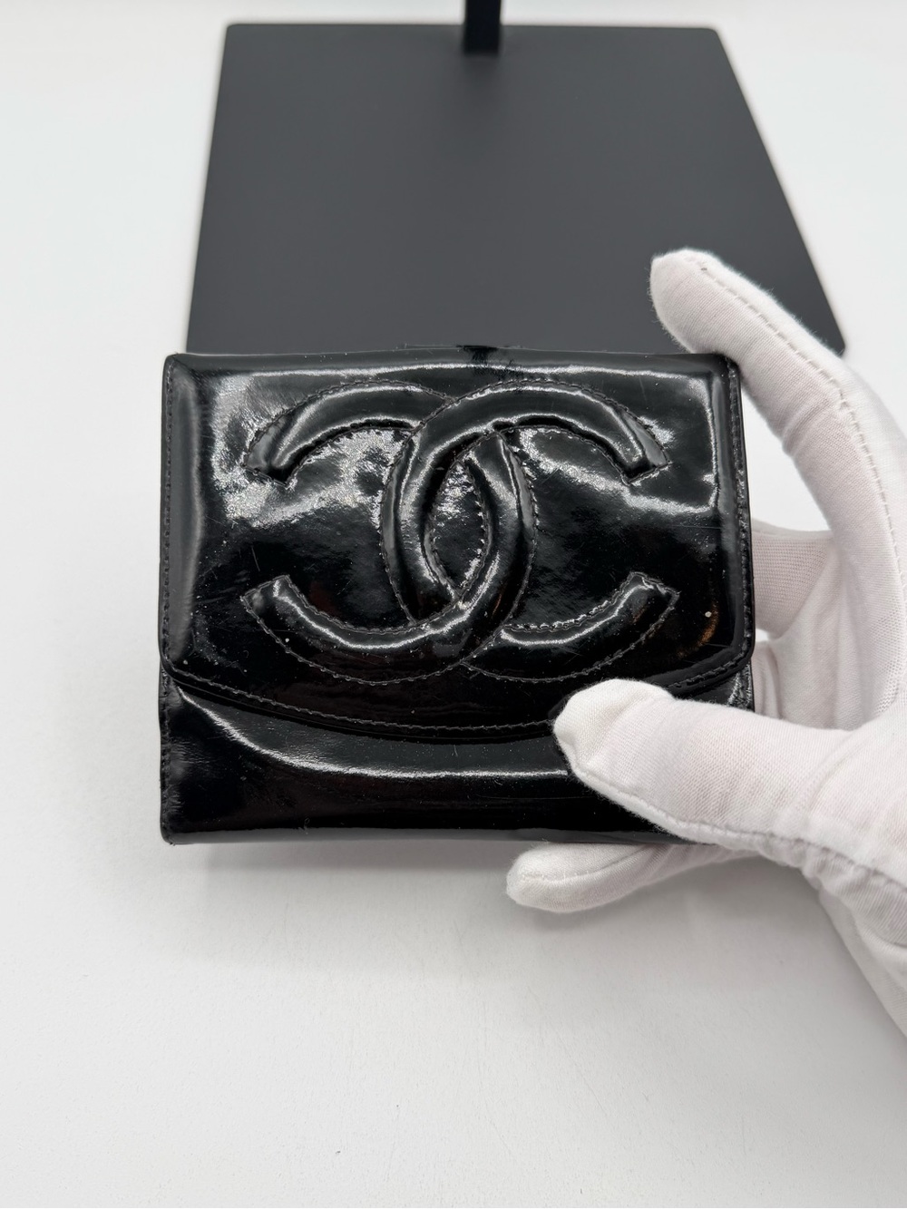 Chanel CC Patent Leather Wallet